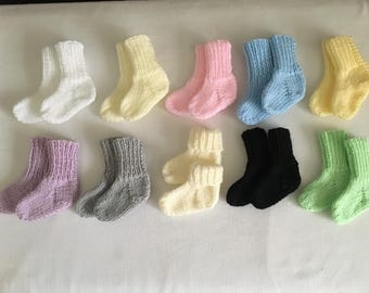 Gebreide babysokjes nieuw, apart verkrijgbaar
