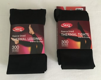 Ladies Thermal Fleece Lined Black Leggings or Tights New Sold Seperate