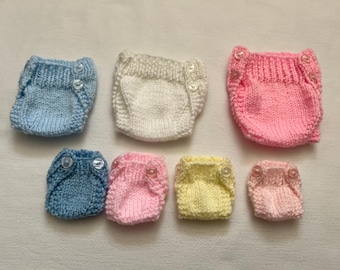 Angel Pockets and Nappy Covers Hand Knit in Double Knitting New