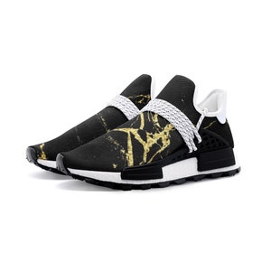 Black Marble Unisex Lightweight Sneakers, Trainers, Casual Athletic Shoes