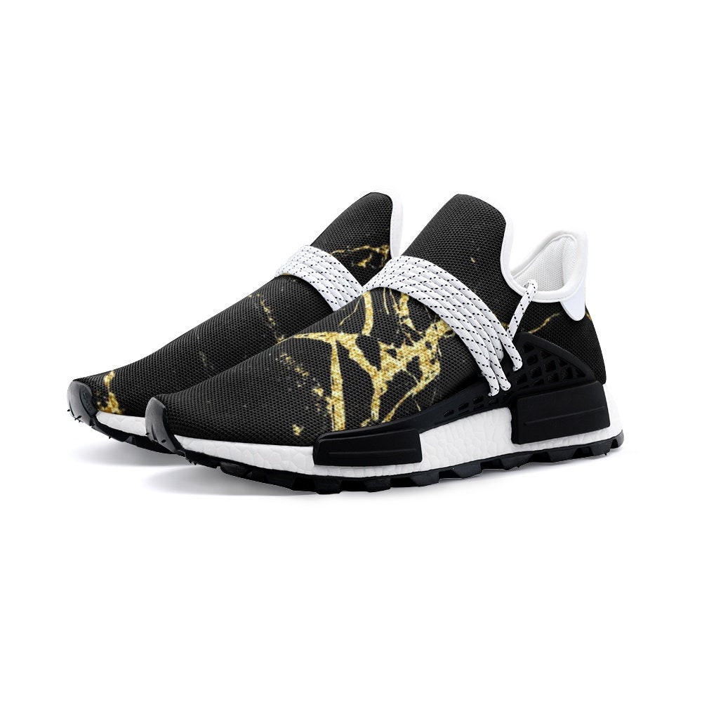 Zapatillas unisex ligeras de mármol negro, zapatillas deportivas, calzado deportivo informal
