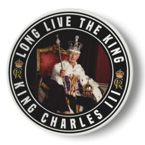 Long Live King Charles lll Commemorative 6.5&quot; Bone China Plate - Comes With Stand