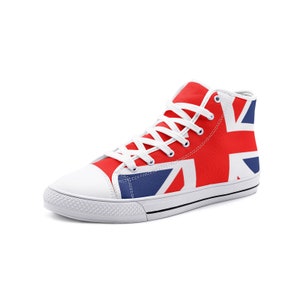 Union Jack Flag Unisex High Top Canvas Trainer | Sneaker