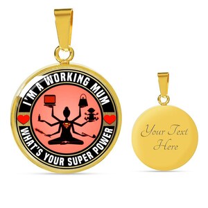 I’m A Working Mum What’s Your Super Power Personalised Necklace