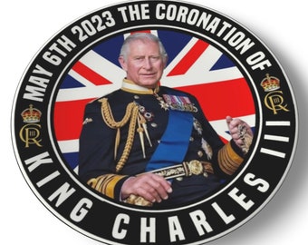 The Coronation Of King Charles lll Commemorative 6.5&quot; Bone China Plate - Comes With Stand