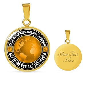 You Are  My World Personalised Necklace