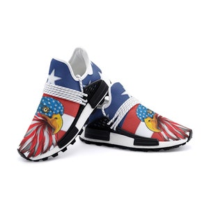 Bald Eagle American Stars And Stripes Flag Unisex Lightweight Sneakers