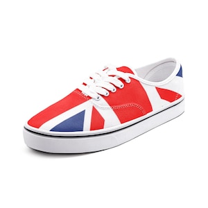 British Union Jack Flag Unisex Canvas Low Cut Loafer Sneakers
