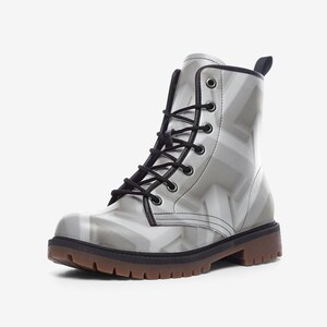 3D Abstract Design Vegan Faux Leather Lightweight Unisex Boots