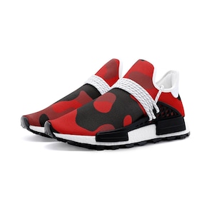 Red Camouflage Unisex Lightweight Sneakers, Trainers, Casual Athletic Shoes
