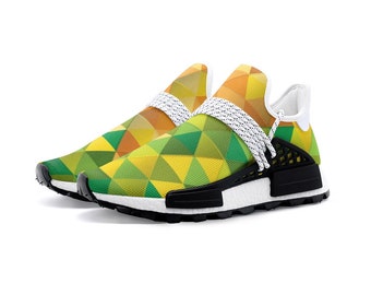 Färgglada diamantformade unisex lätta sneakers, träningsskor, fritidsskor