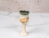 Vintage Weathered Ceramic Pottery Wine Glass Cup-Food Photography Props Food Styling Prop Styling
