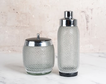 Metal Mesh Cocktail Shaker and Ice Bucket-Food Photography Props Food Styling Prop Styling