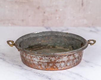 French Copper Roasting Gratin Dish Pot Pan-Food Photography Prop Food Styling Prop Styling