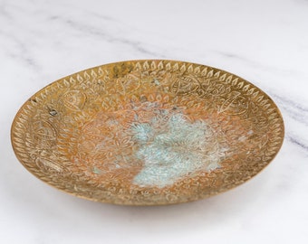 Tarnished Metal Brass Bowl-Food Photography Prop Food Styling Prop Styling