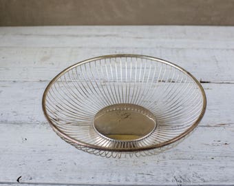 Vintage metal bowl-basket-Food Photography Prop