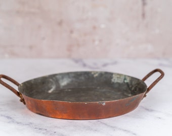 French Copper Roasting Gratin Dish Pot Pan-Food Photography Prop Food Styling Prop Styling