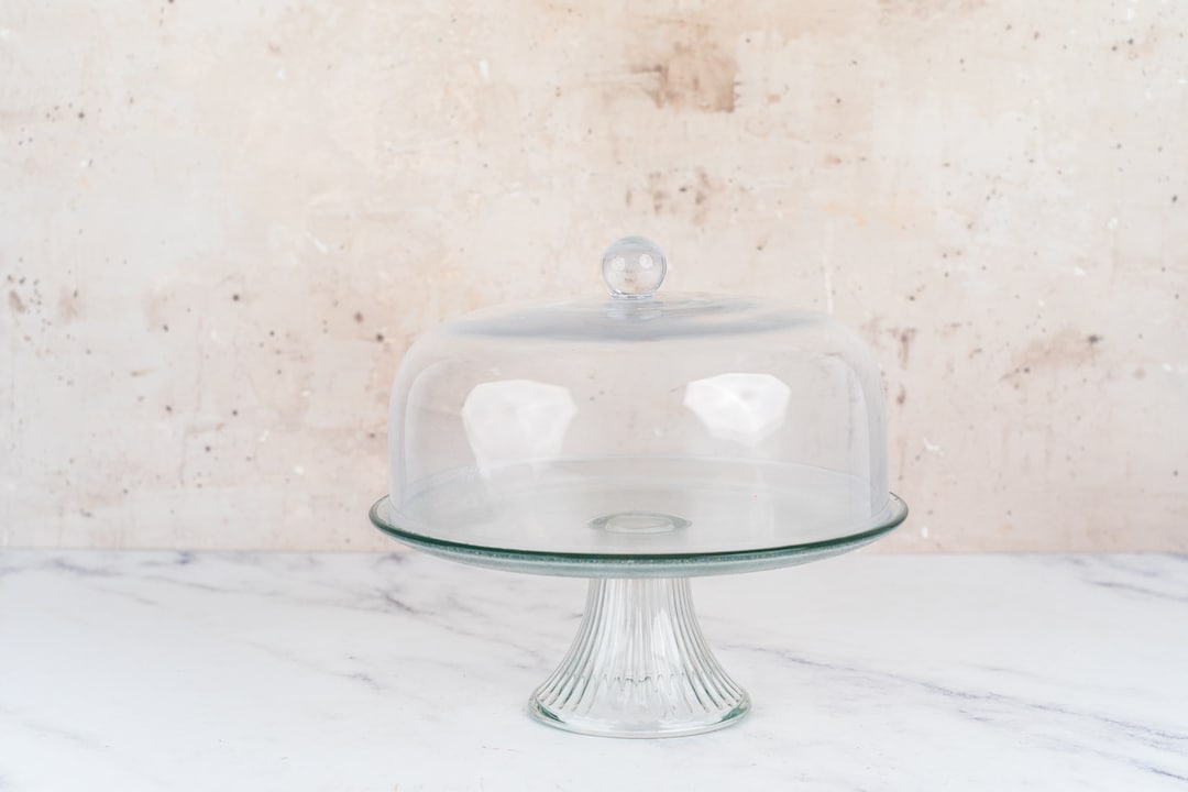 Large Clear Glass Cake Stand With Lidfood Photography Props Etsy