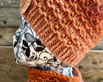Conjunto de gorro y cuello de punto ligero BOURBON