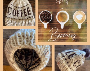 I LOVE COFFEE i.knit Beanie