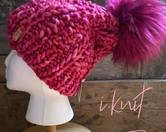 SHOCKING PINK Hale Beanie