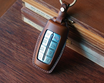 GENESIS G80, GV80, G70, GV70 GV60 smart key cover, GENESIS key fob, key holder, key leather case, Key Fob Case, car key holder, HYUNDAI
