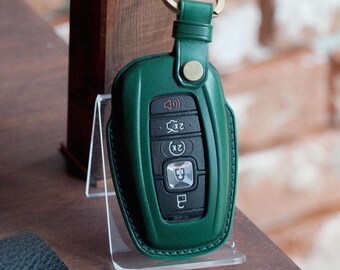 Estuche para llavero LINCOLN MKC, MKZ, etc., funda de cuero para llavero de auto nuevo, estuche de cuero para llavero, llavero.