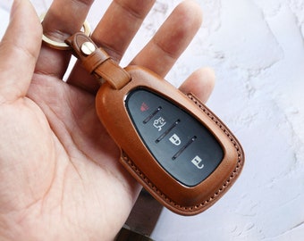 leather chevrolet key fob cover, GMC, chevrolet smart key cover, fob case, key leather case, personalized key holder