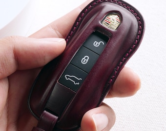 Handcrafted Leather Key Case for Porsche and Beyond - Protect Your Key in Style