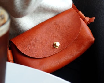 Bolso de piel para mujer, bolso de piel tipo bandolera, bolso de viaje de piel, minibolso de piel, bolso de piel hecho a mano.