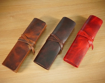 Estuche de cuero para lápices, Estuche de cuero para lápices, Estuche de cuero de diseñador, Estuche de cuero para lápices, regalo para niños