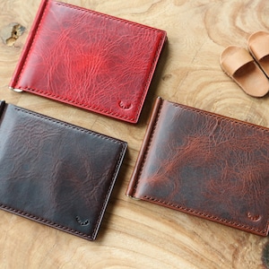 personalized leather money clip, leather wallet, leather money wallet, Luxurious leather purse. | Father&#39;s Day Gift for Husband Dad