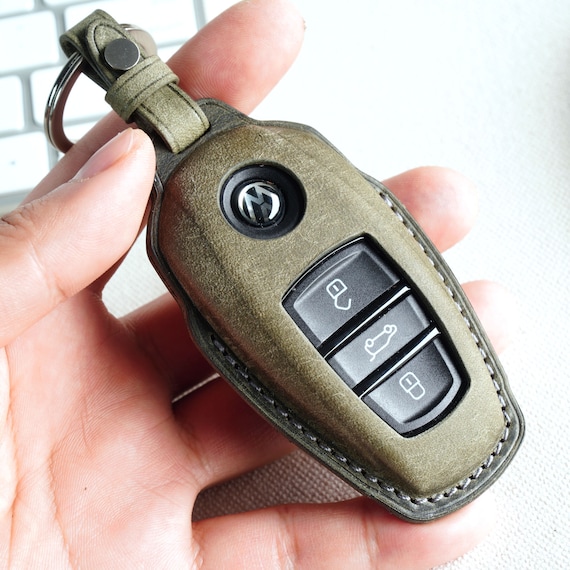 Handgemachte Volkswagen Auto Schlüsseltasche, Leder Auto Key Fob Cover,  Kechain, Remote Key Case, Ledertasche, personalisiert, Auto Zubehör,  Geschenke - .de