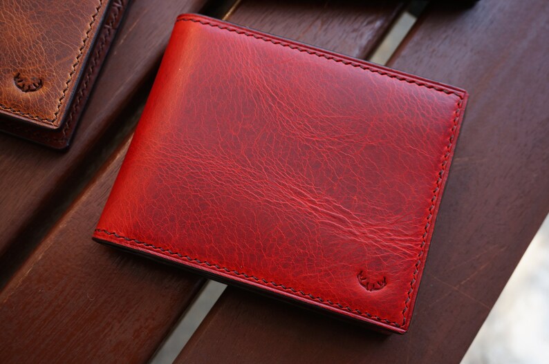 Cartera de cuero, cartera de cuero de diseño único, cartera para hombre, cartera para regalo de hombre, cartera imagen 7