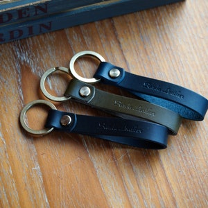 Personalized leather keychain, message leather keyring, key or car keyring, First Home, House Warming Gift image 2