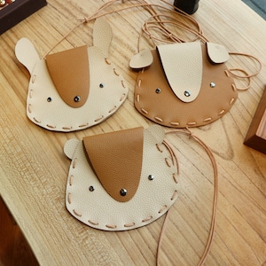 children mini animal bag, mini leather bag for child, rabbit puppy squirrel bag , making children&#39;s bags DIY kit, Kid&#39;s Activity