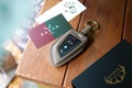 BMW X Series Key Fob Leather Case, Genuine Leather Key fob Cover for New car key, key leather case, fob keychain. product logo