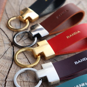 Personalized leather keychain, message leather keyring, key or car keyring, mother father gift keychain Gift, Custom Initial Keyring image 2