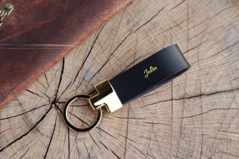 Personalized leather keychain, message leather keyring, key or car keyring, mother father gift keychain Gift, Custom Initial Keyring image 5