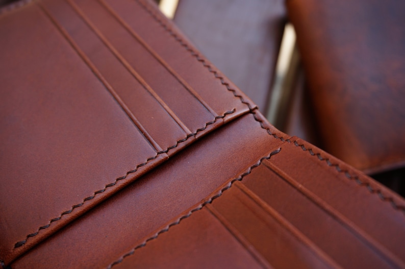 Cartera de cuero, cartera de cuero de diseño único, cartera para hombre, cartera para regalo de hombre, cartera imagen 4