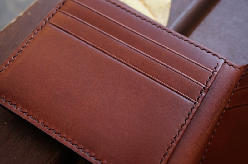 Cartera de cuero, cartera de cuero de diseño único, cartera para hombre, cartera para regalo de hombre, cartera imagen 5