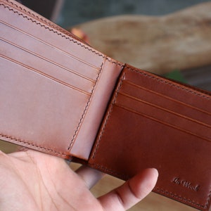 Cartera de cuero, cartera de cuero de diseño único, cartera para hombre, cartera para regalo de hombre, cartera imagen 3