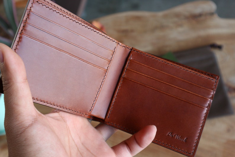 Cartera de cuero, cartera de cuero de diseño único, cartera para hombre, cartera para regalo de hombre, cartera imagen 3