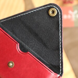 Cartera de cuero personalizada para tarjetas de crédito, tarjetero de cuero, tarjetero de cuero, tarjetero de visita, tarjetero de cuero imagen 4