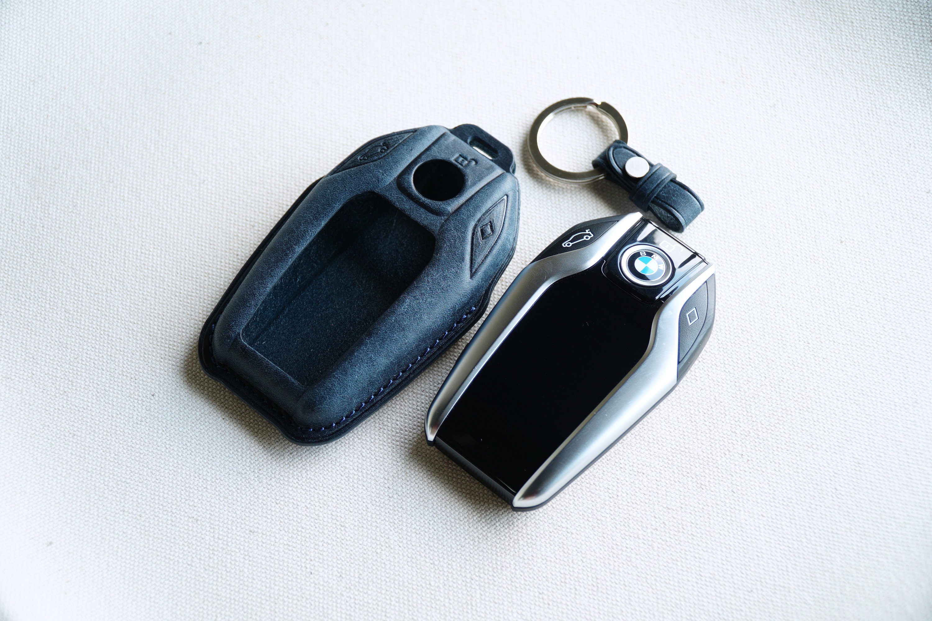 Handgemachte Leder Auto Key Case Abdeckung Schlüsseltasche Für BMW