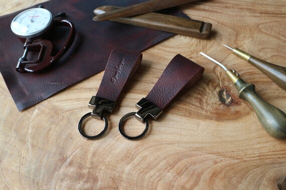 Initial leather keyring sale