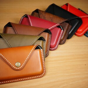 Cartera de cuero personalizada para tarjetas de crédito, tarjetero de cuero, tarjetero de cuero, tarjetero de visita, tarjetero de cuero imagen 6