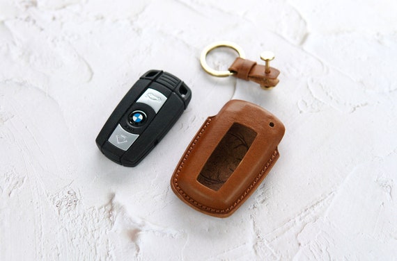 Pure Handmade Leather BMW Car Key Cover, Suitable for BMW Key