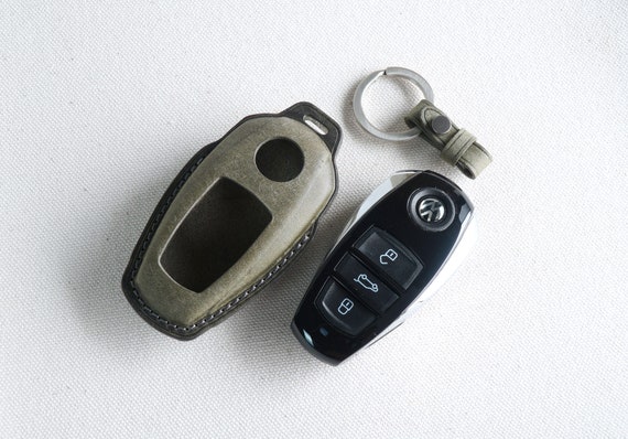Étui à clés de voiture Volkswagen fait à la main, housse de porte-clés de  voiture en cuir, kechain, étui à clé à distance, étui en cuir, personnalisé,  accessoires de voiture, cadeaux 