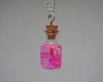Pink Potion Bottle Pendants